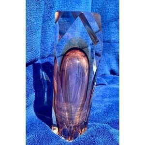 GORGEOUS MCM "Mandruzzato" faceted Sommerso Art Glass vase (uncertified)